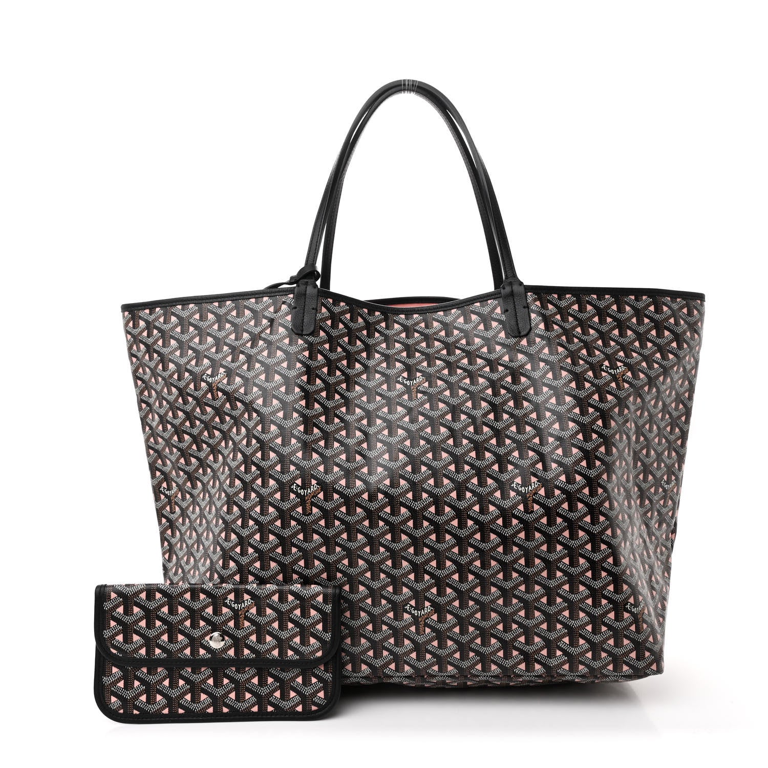 Goyard Goyardine Saint Louis Claire Voie GM Black Pink 3 of 12