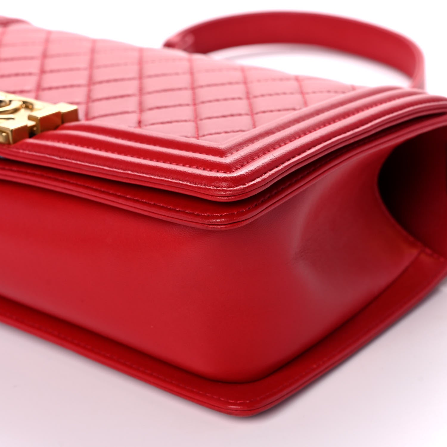 Chanel Lambskin Quilted Medium Boy Flap Red 11 of 16