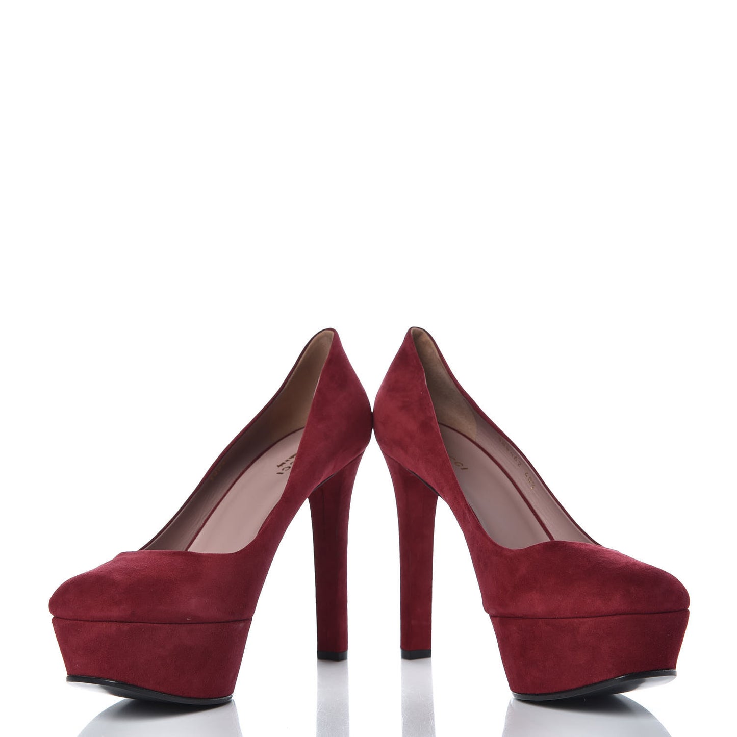 Kid Scamosciato Platform Pumps 40.5 Red