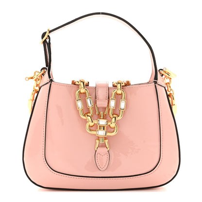 Gucci Patent Mini Jackie 1961 Crystal Hobo Pink 1 of 11