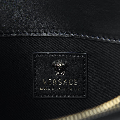Versace Calfskin Palazzo Crystal Chain Evening Bag Black 6 of 9