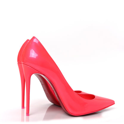 Christian Louboutin Patent So Kate 100 Pumps 38 Fluo Pink 4 of 7