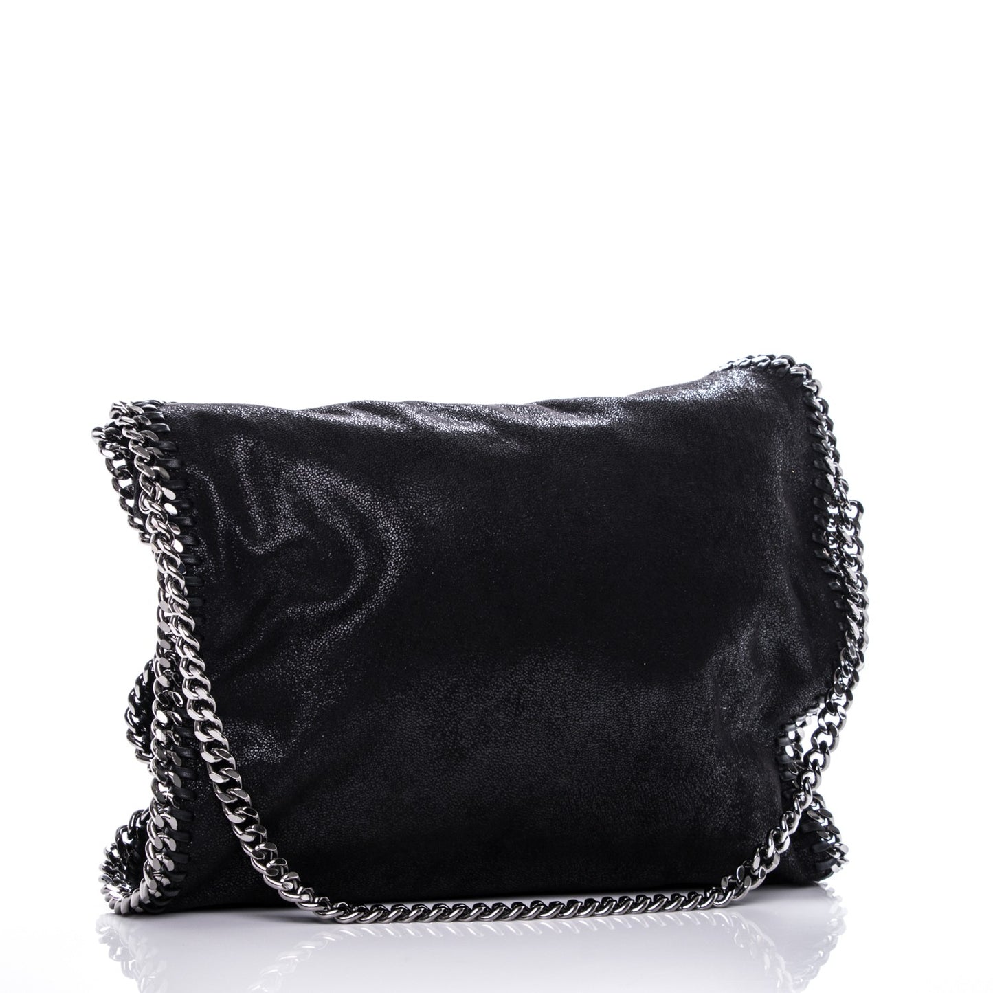 Shaggy Deer Small Falabella Fold Over Tote Black
