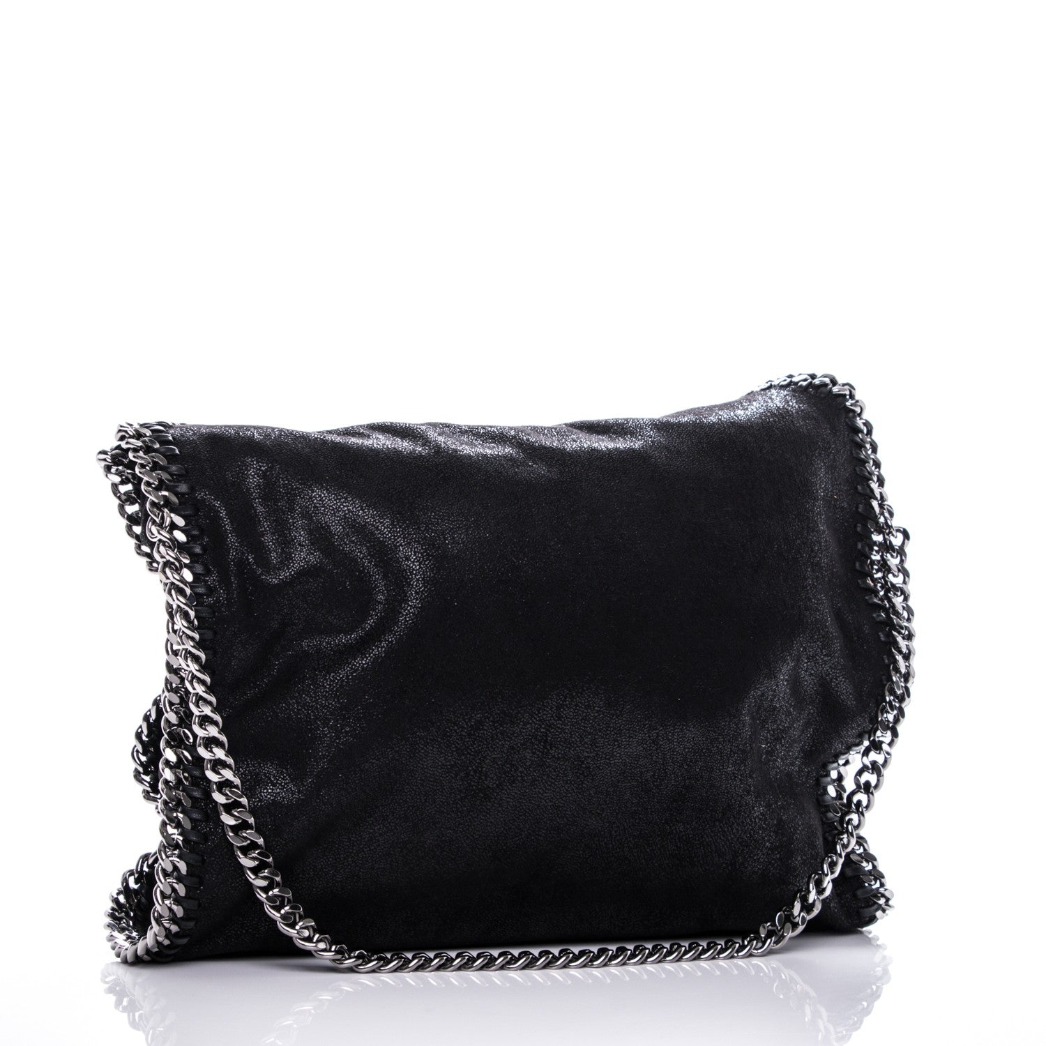 Stella McCartney Shaggy Deer Small Falabella Fold Over Tote Black 3 of 6