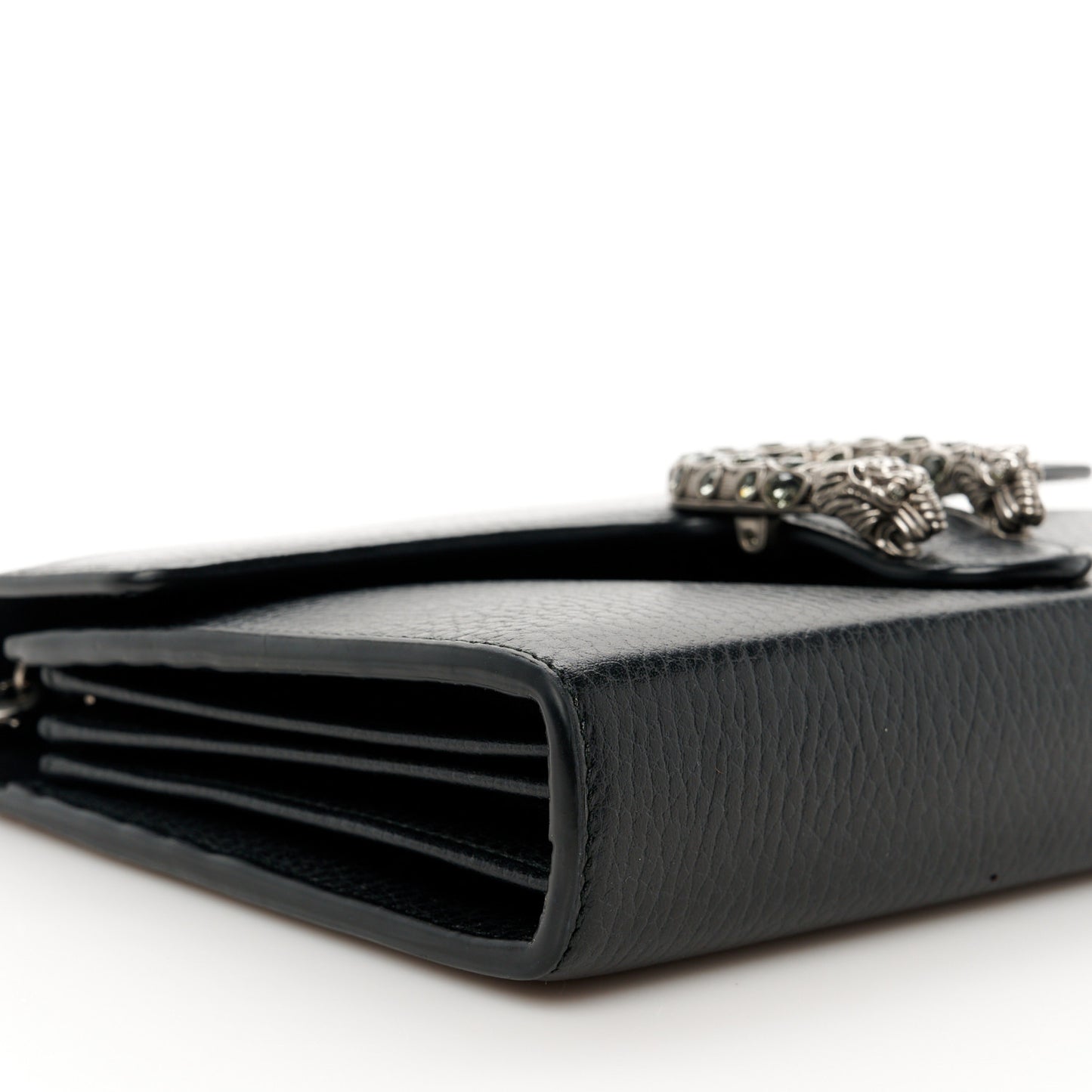 Calfskin Mini Dionysus Chain Wallet Black