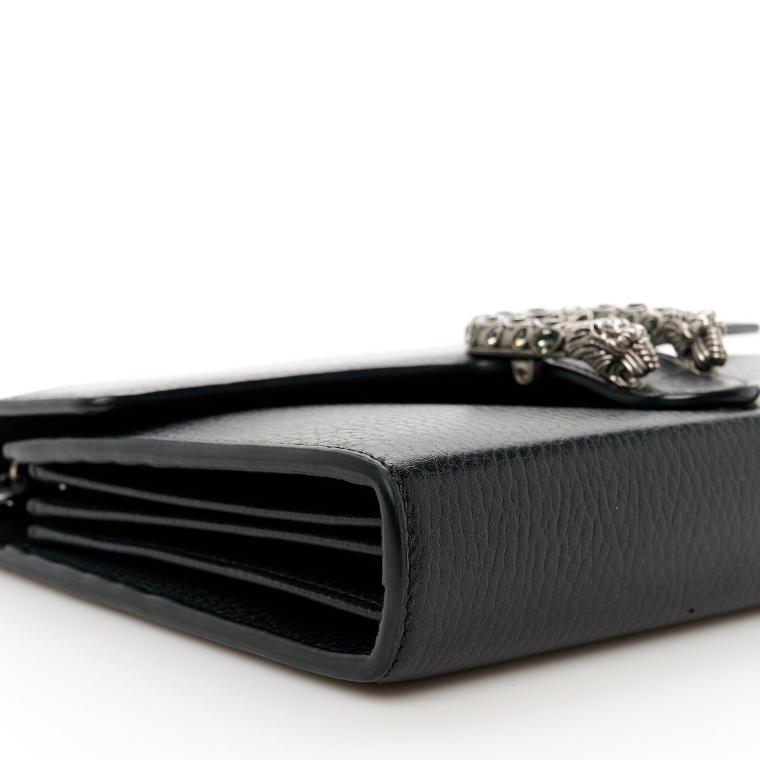 Gucci Calfskin Mini Dionysus Chain Wallet Black 9 of 10