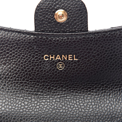 Chanel Caviar Quilted Flap Card Holder Wallet Black 6 of 8