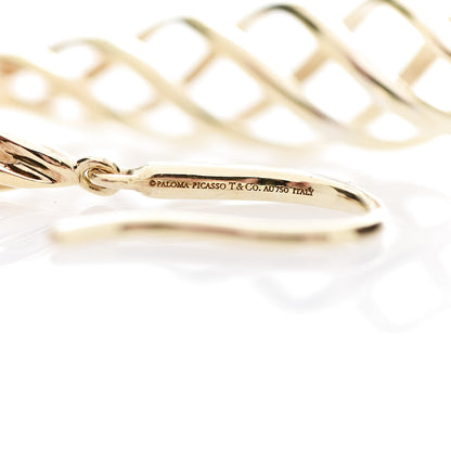 Tiffany 18K Yellow Gold Paloma's Venezia Luce Drop Earrings 4 of 5