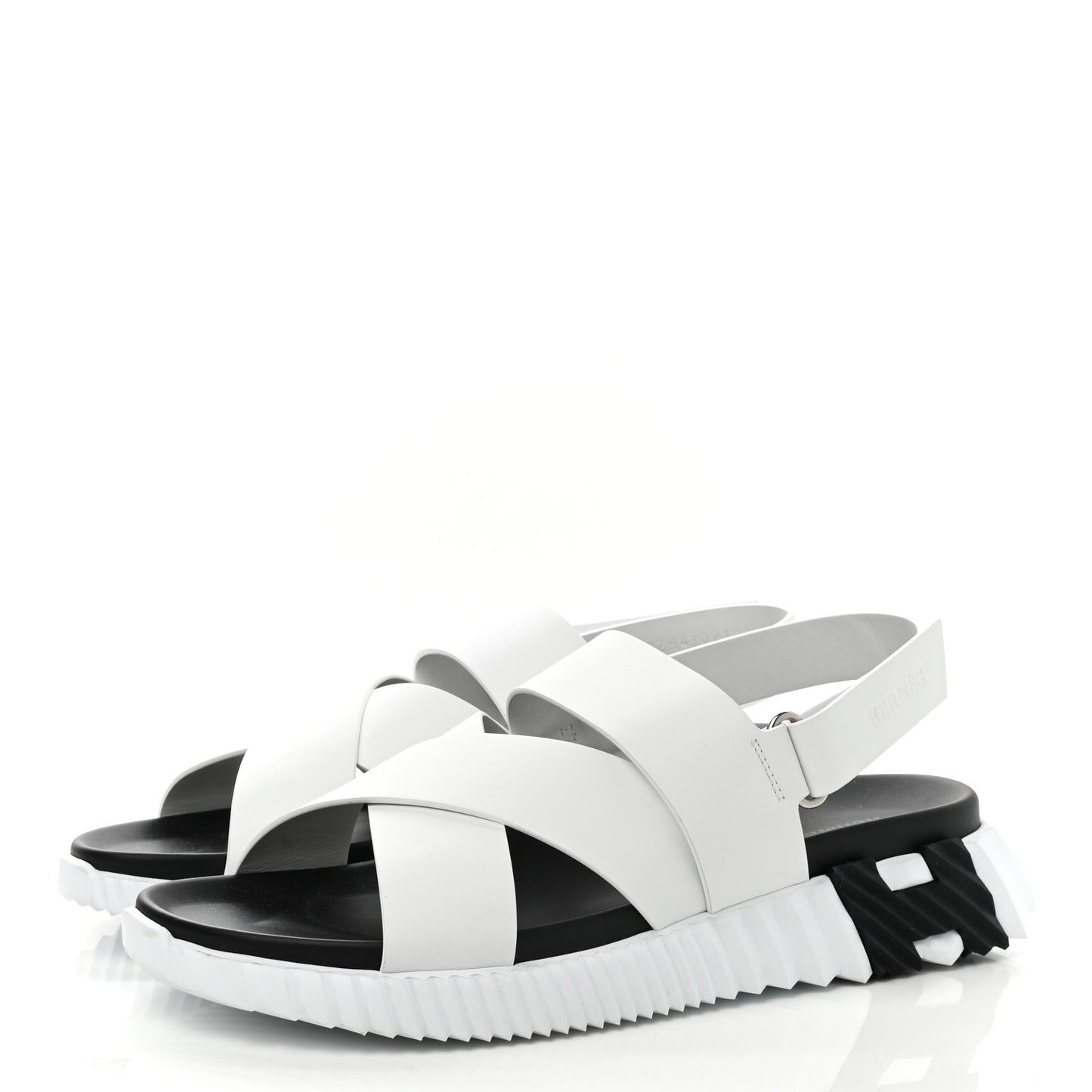Calfskin Goatskin Mens Electric Sandals 43 White