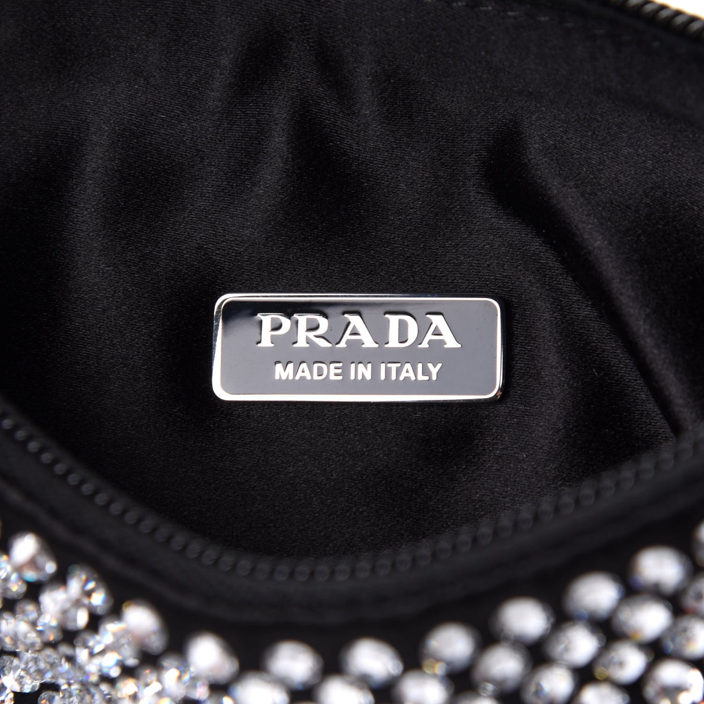 Satin Crystal Mini Re-Edition 2000 Bag Cristal