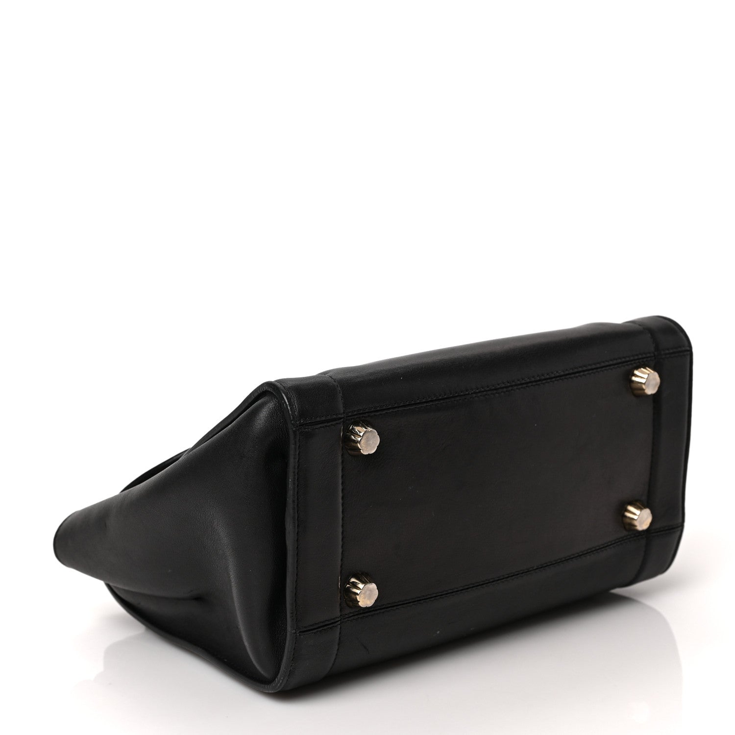 Salvatore Ferragamo Calfskin Sofia Rainbow Top Handle Bag Black 4 of 8