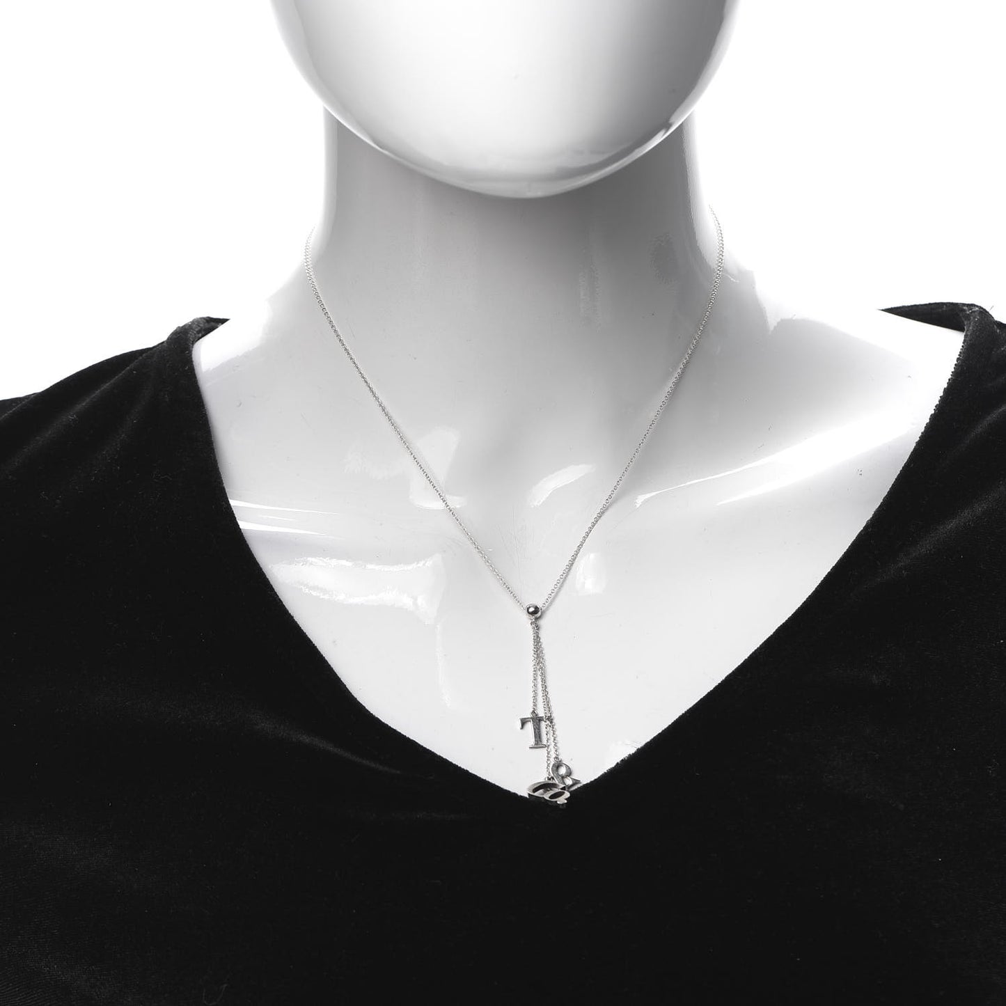 Sterling Silver Letters Lariat Necklace