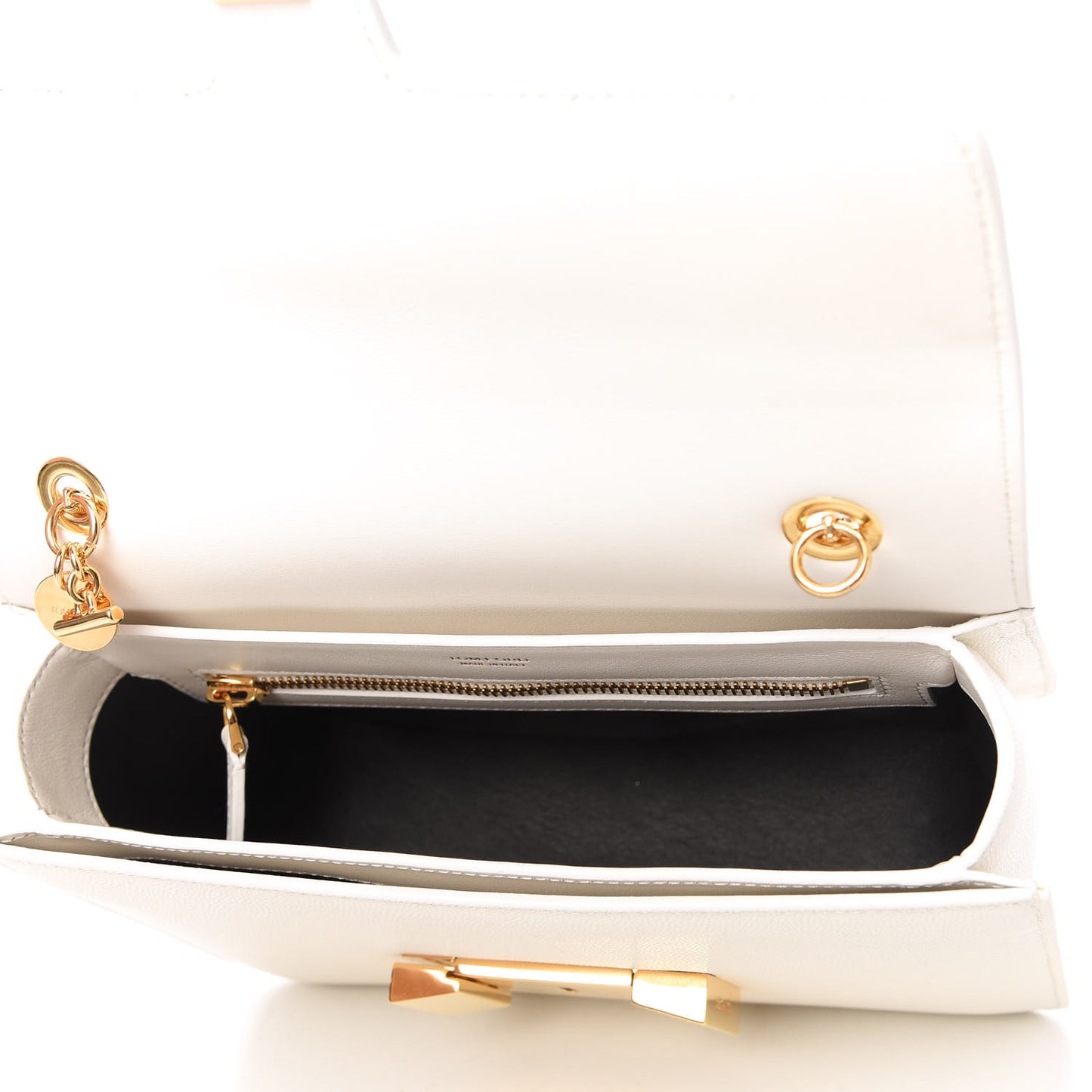 Grained Calfskin Medium Sienna Shoulder Bag Chalk