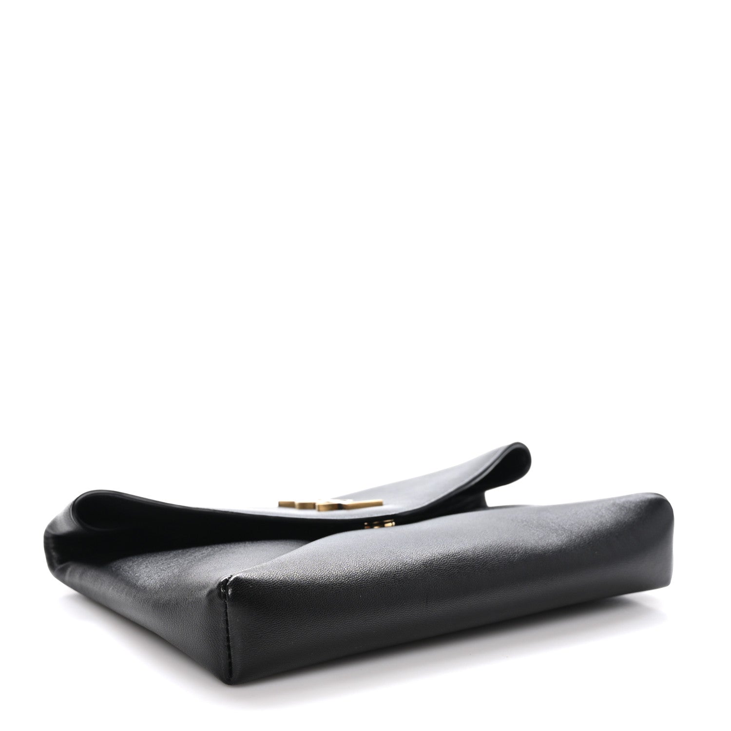 Saint Laurent Lambskin Small Cassandre Envelope Pouch Black 4 of 9