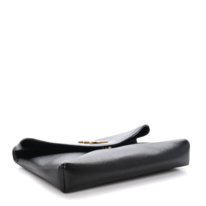 Saint Laurent Lambskin Small Cassandre Envelope Pouch Black 4 of 9
