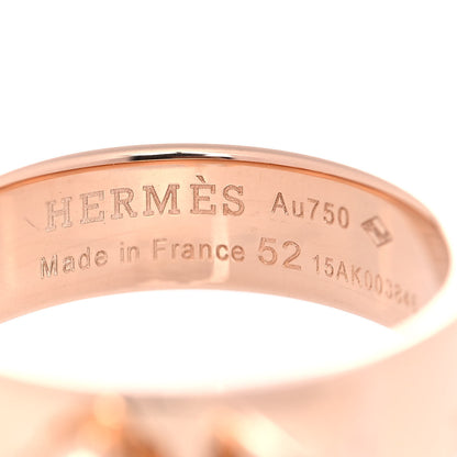 Hermes 18K Rose Gold PM Collier De Chien Ring 52 6 5 of 6