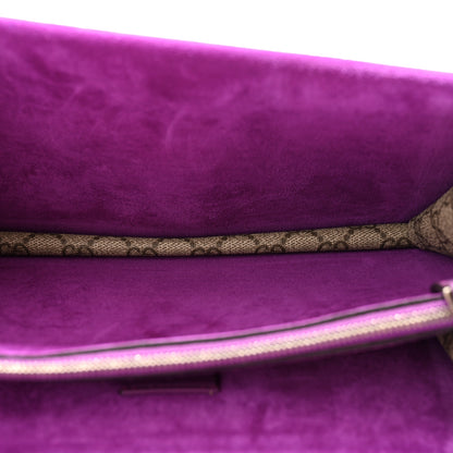 Gucci GG Supreme Monogram Suede Small Dionysus Shoulder Bag Purple 5 of 11