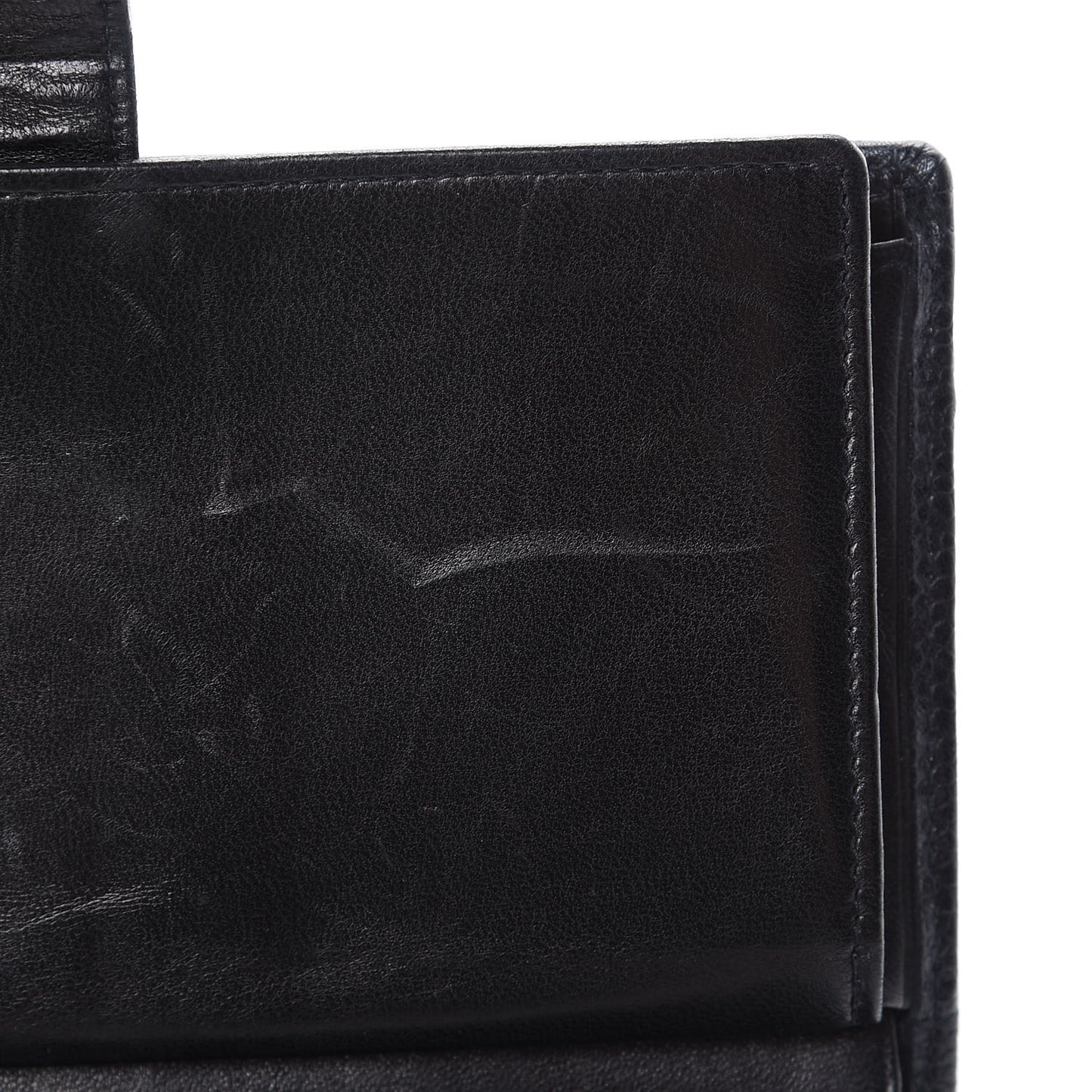 Caviar Stitched French Wallet Black