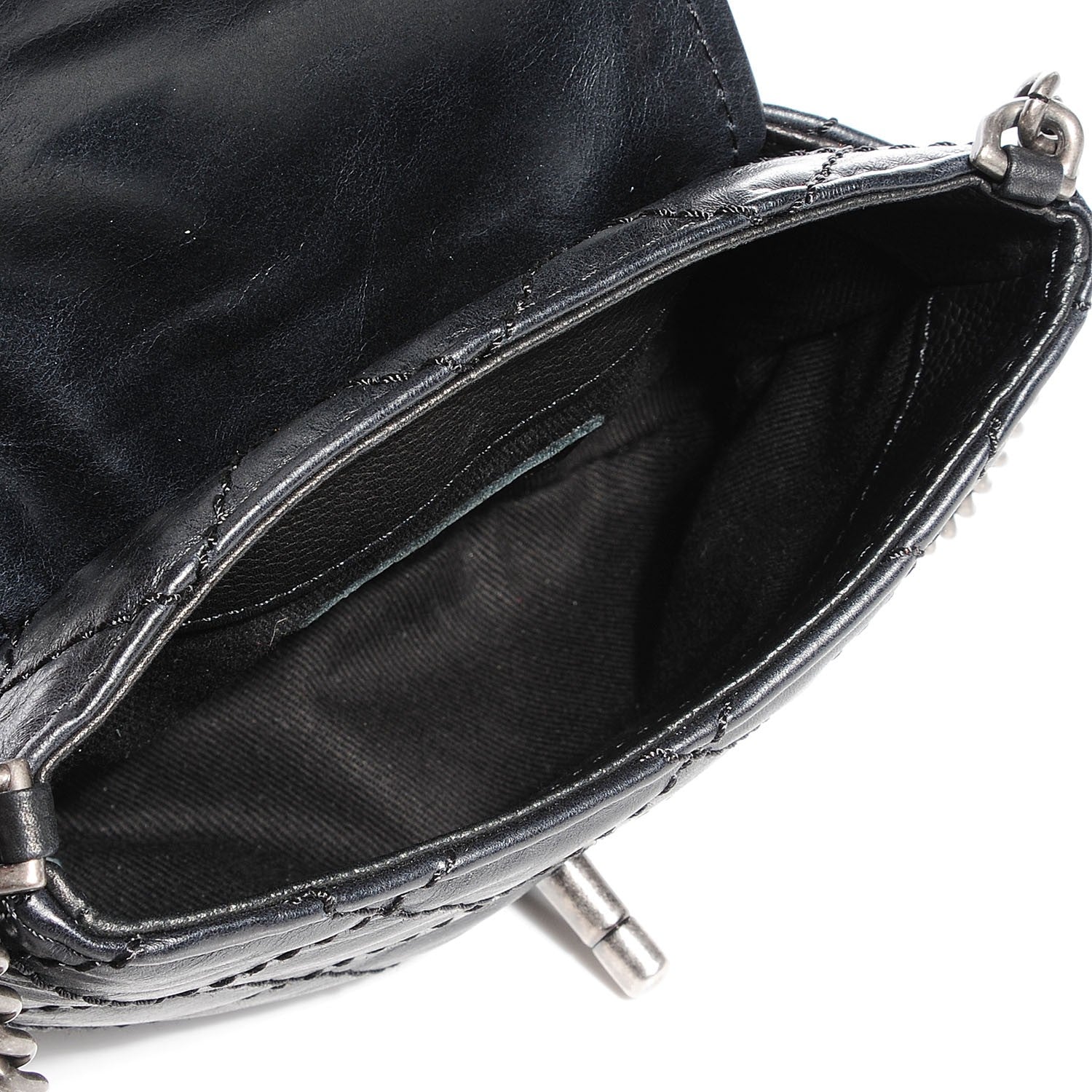 Chanel Caviar Calfskin Bubble Graphic Mini Messenger Bag Black 5 of 9
