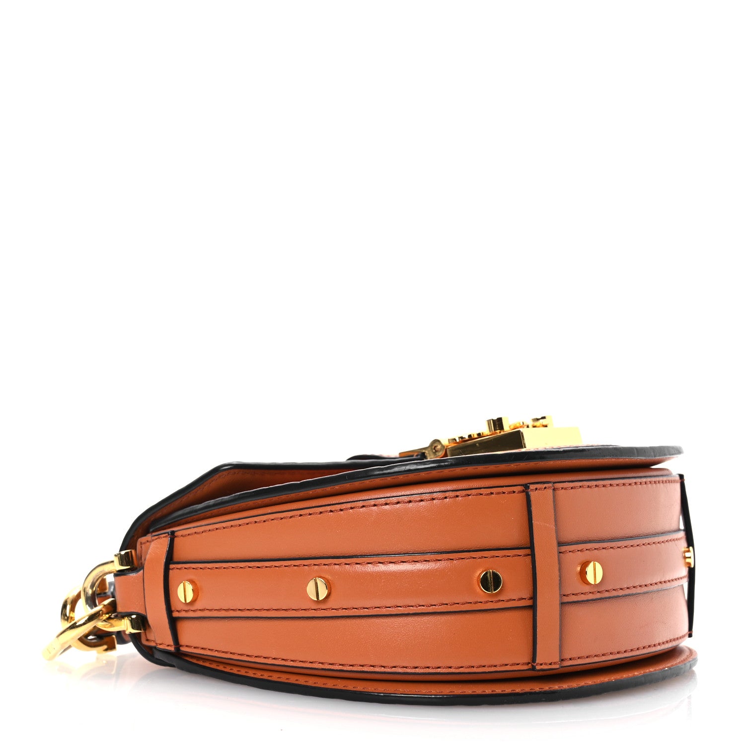 MCM Visetos Mini Patricia Saddle Bag Cognac 4 of 15