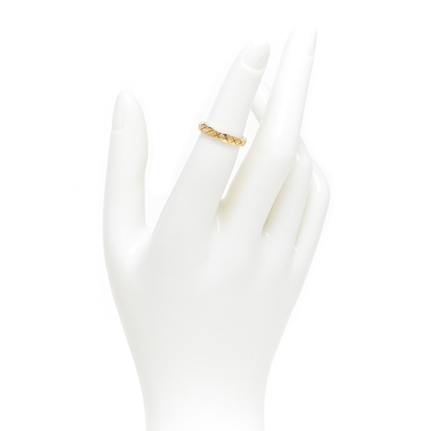 Chanel 18K Yellow Gold Mini Coco Crush Ring 49 4.75 2 of 5