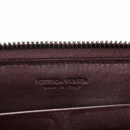 Bottega Veneta Nappa Intrecciato Zip Around Wallet Aubergine 6 of 9