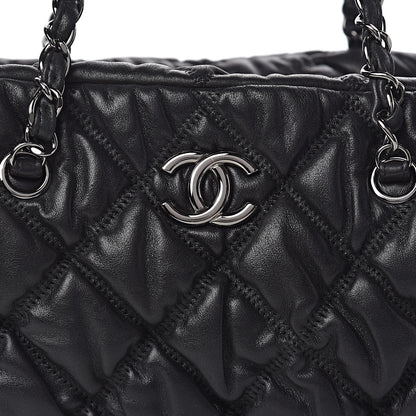 Chanel Calfskin Bubble Quilt Bowler Black 10 of 10