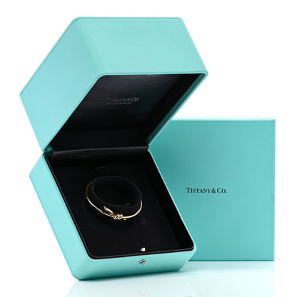 Tiffany 18K Yellow Gold Knot Hinged Bangle Bracelet 4 of 4
