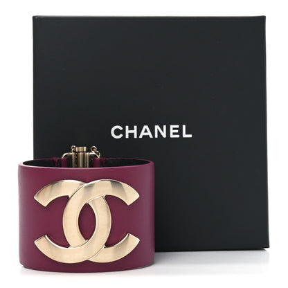 Chanel Calfskin CC Wide Cuff S Dark Pink 6 of 6