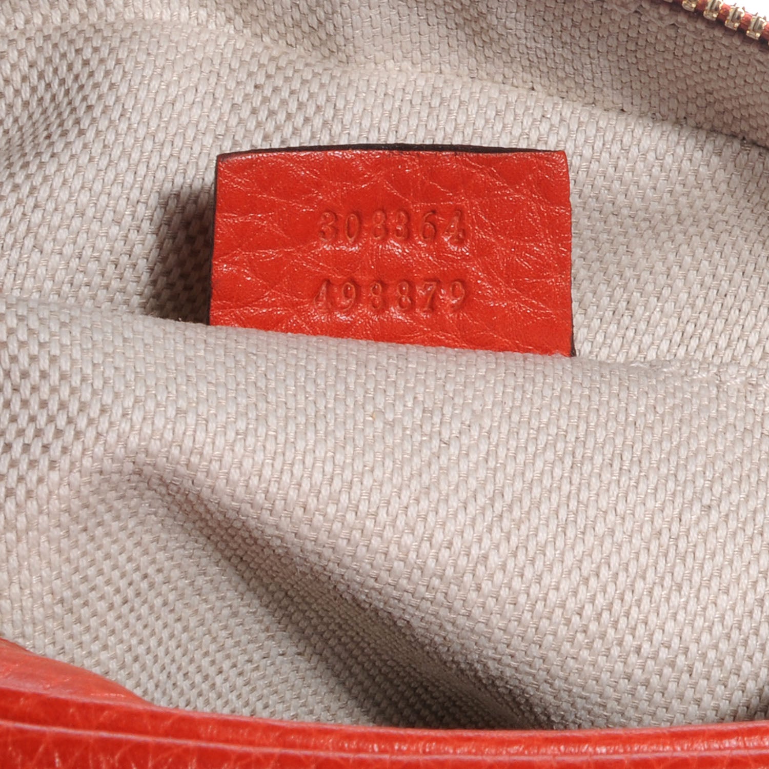 Gucci Pebbled Calfskin Small Soho Disco Bag Sun Orange 7 of 8