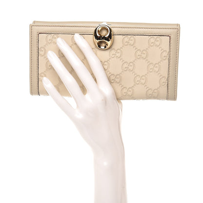 Gucci Guccissima Wave Continental Wallet Off White 2 of 8