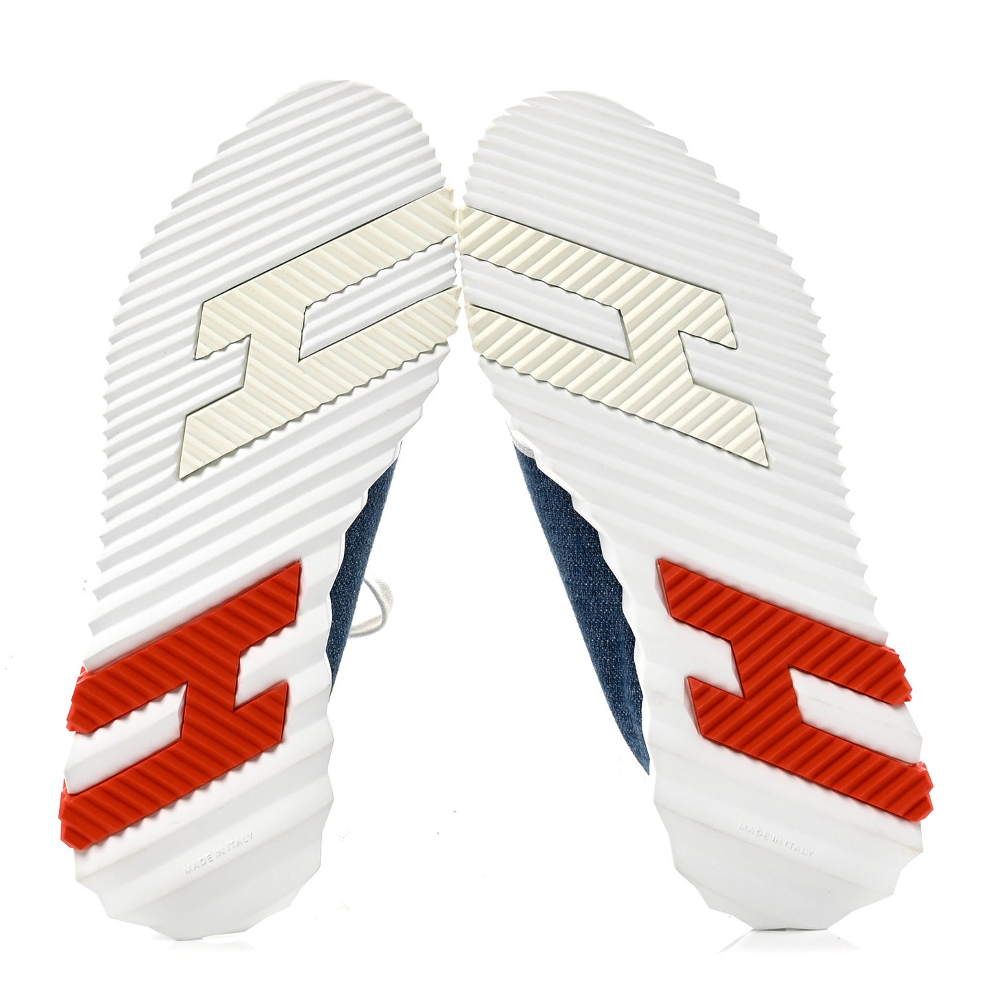 Denim Suede Goatskin Bouncing Sneakers 37 Bleu Clair White