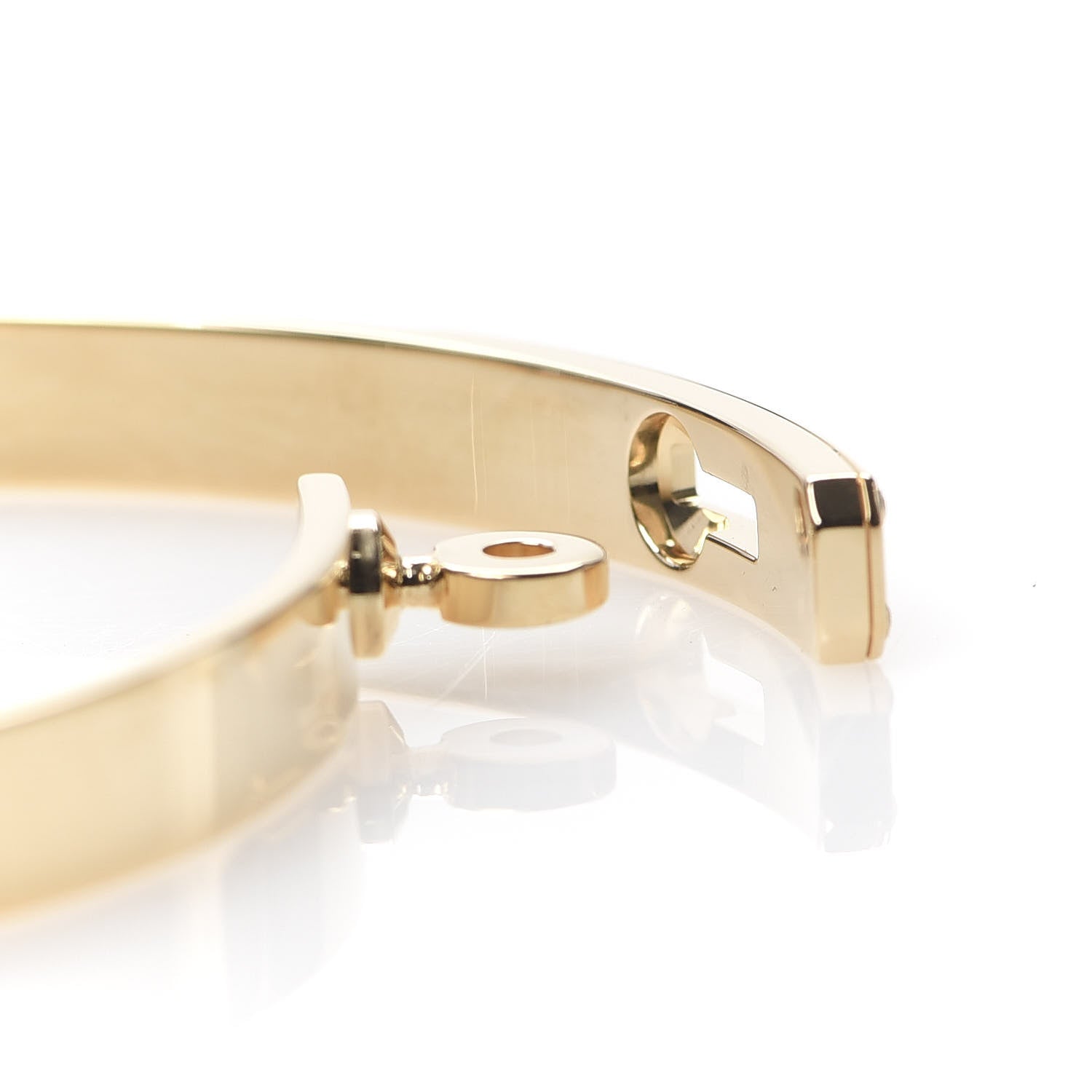 Hermes 18K Yellow Gold Diamond PM Kelly Bracelet SH 5 of 6