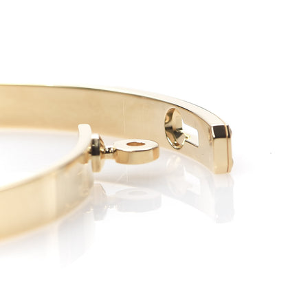 Hermes 18K Yellow Gold Diamond PM Kelly Bracelet SH 5 of 6