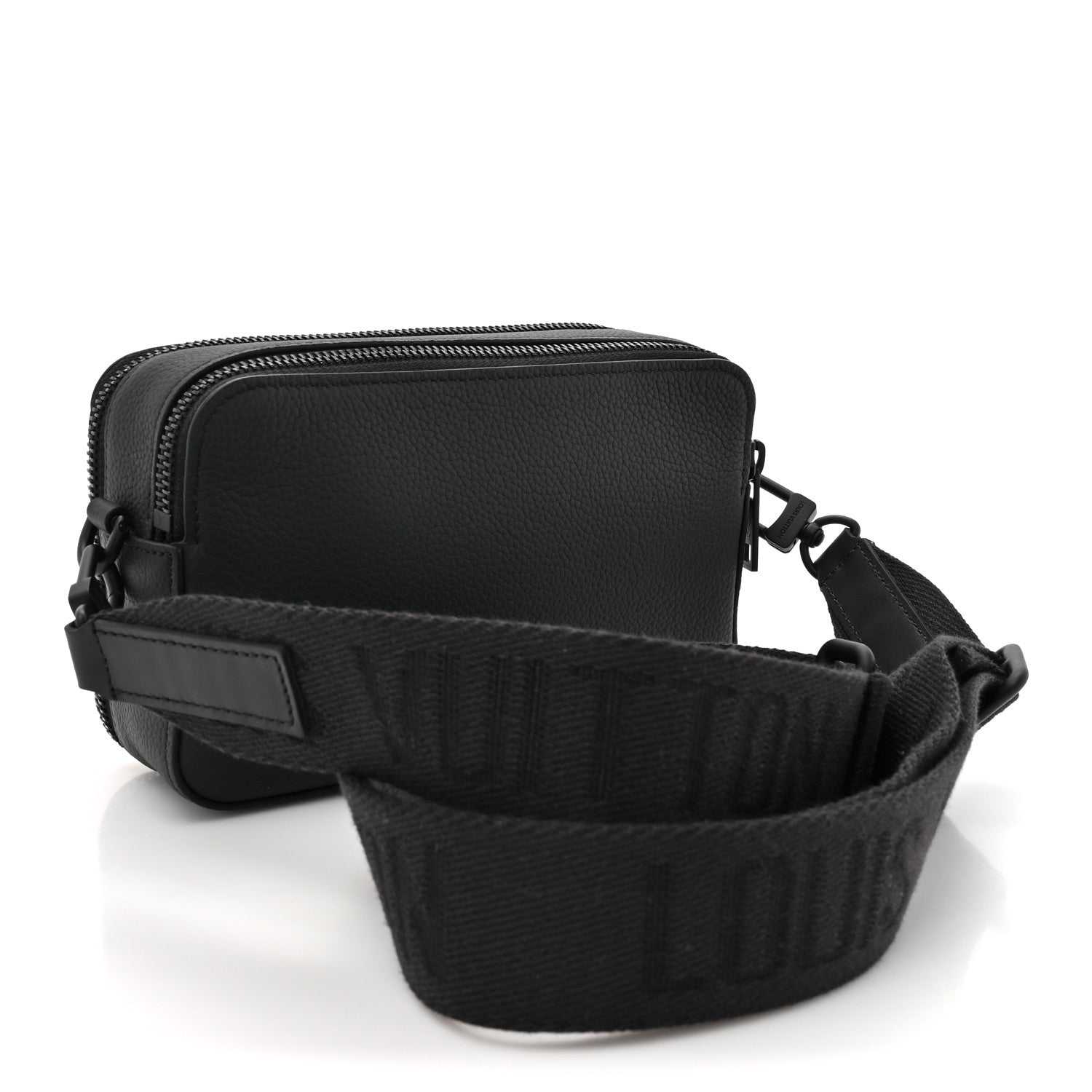 Louis Vuitton Calfskin Aerogram Alpha Wearable Wallet Black 3 of 12