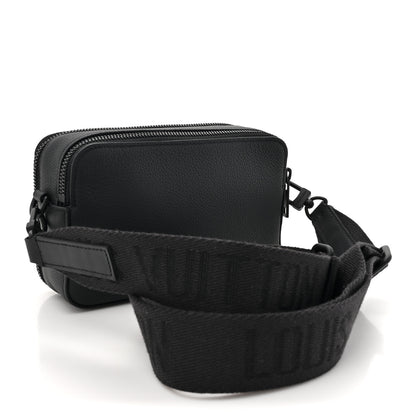 Louis Vuitton Calfskin Aerogram Alpha Wearable Wallet Black 3 of 12