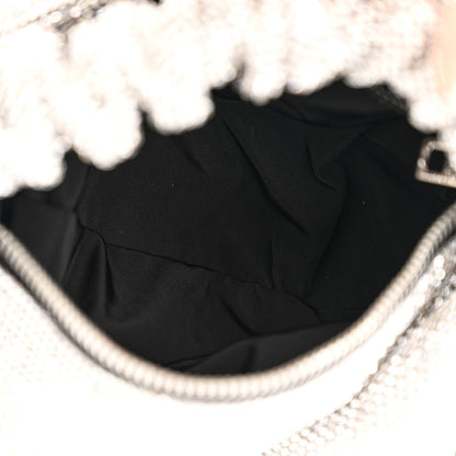 Alexander Wang Mesh Crystal Rhinestone Mini Scrunchie Clutch Black Silver 6 of 12