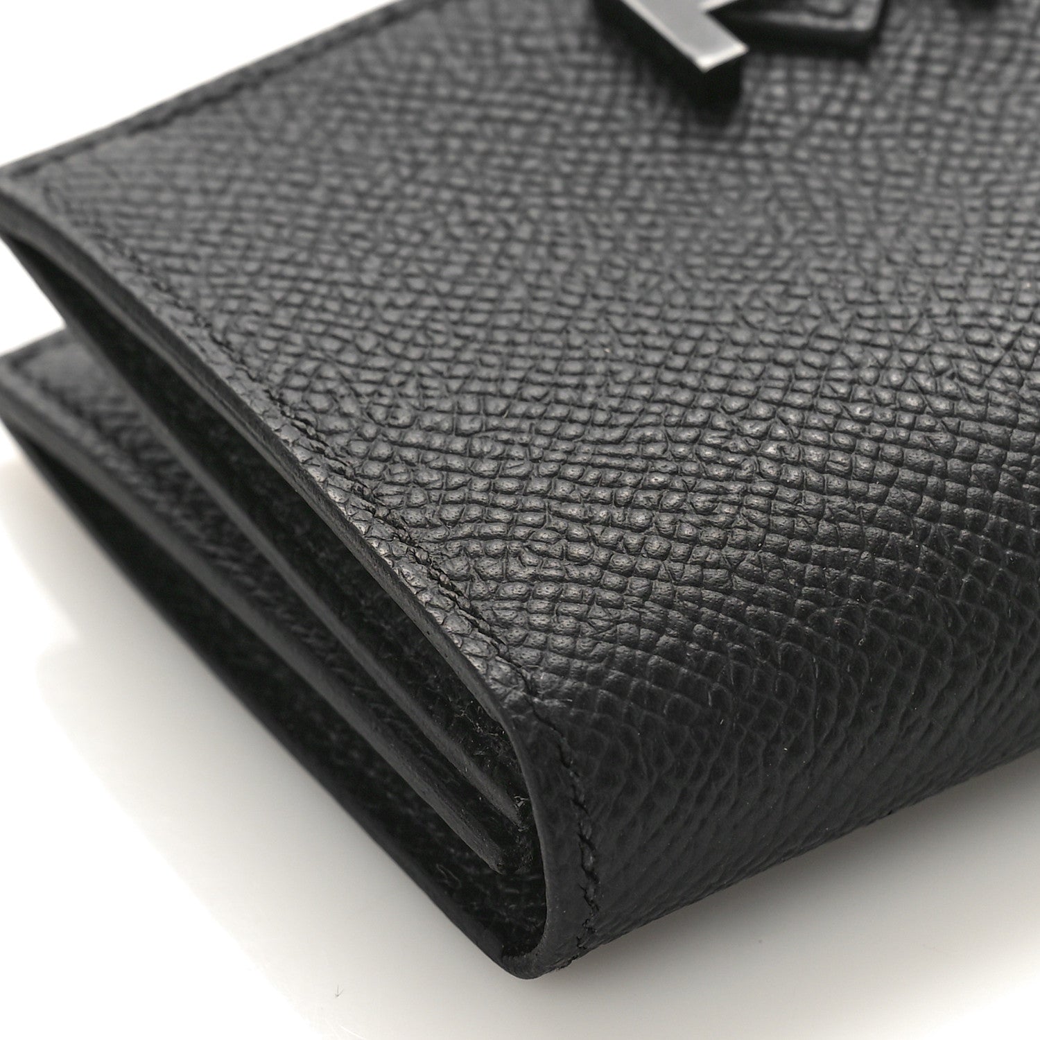 Hermes Epsom Monochrome Bearn Card Holder Wallet Black 7 of 8