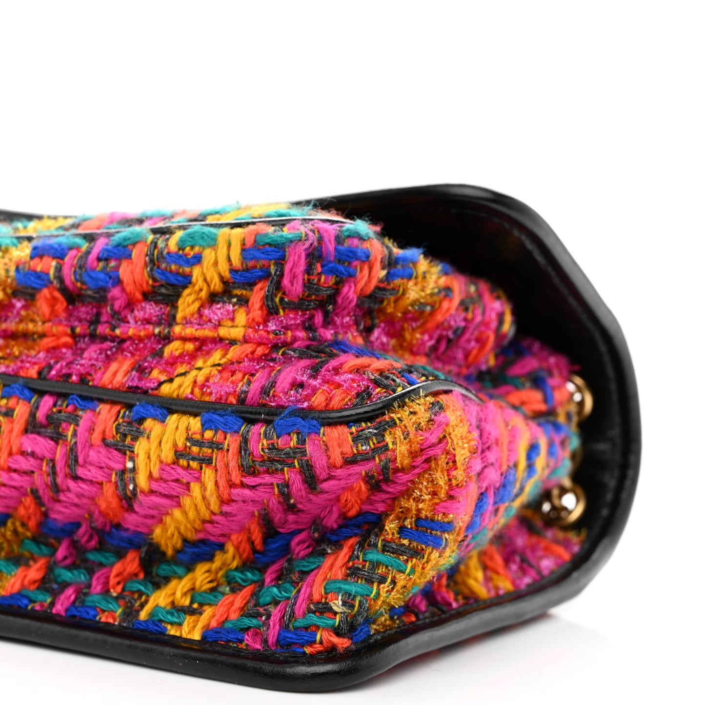 Tweed Calfskin Matelasse Monogram Baby Niki Chain Satchel Multicolor