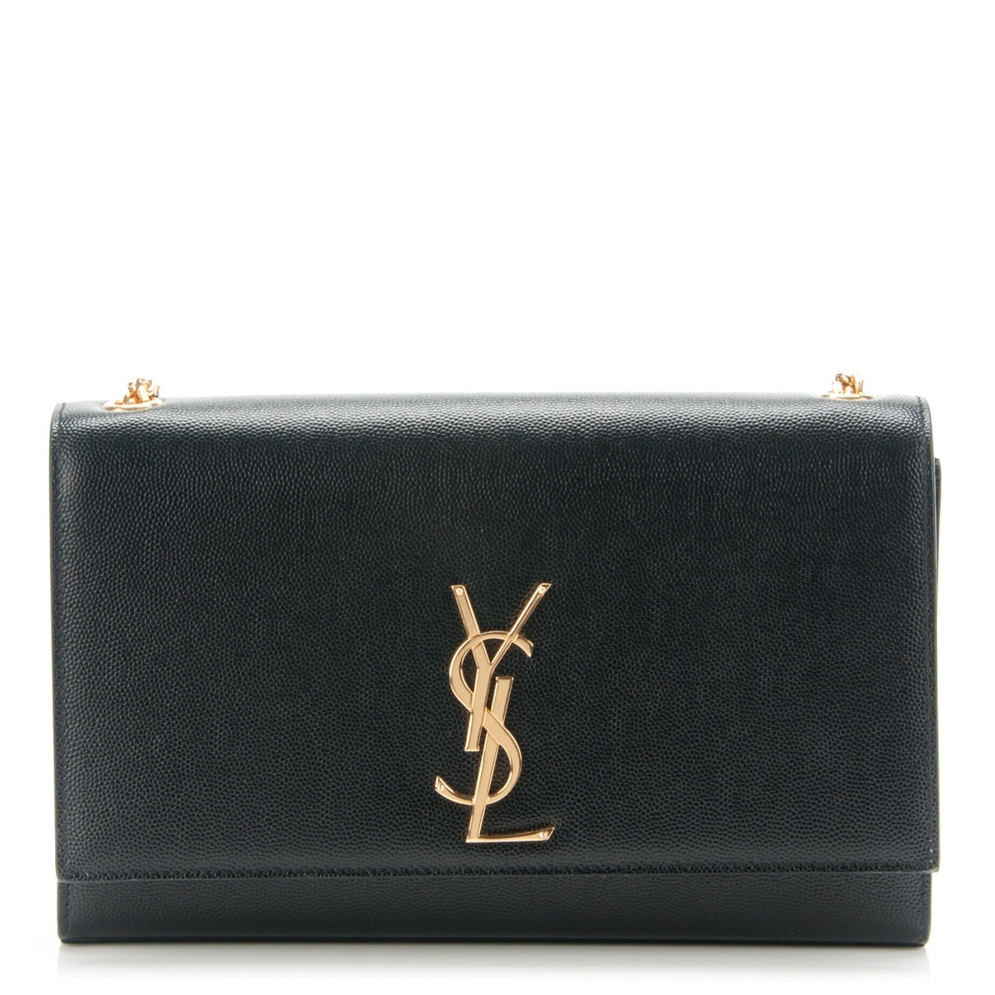 Grain De Poudre Medium Classic Monogram Kate Satchel Black