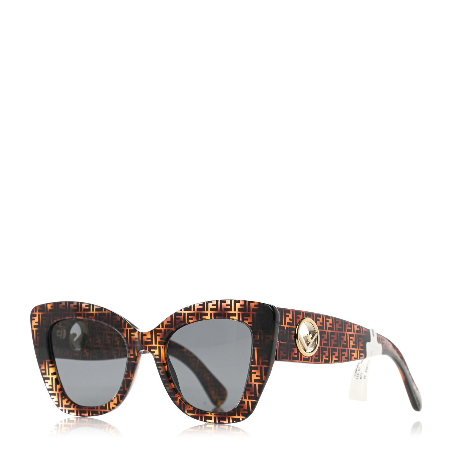 Fendi Acetate F is Fendi FF 51mm Cat Eye Sunglasses 0327/S Tortoise Camouflage 1 of 6