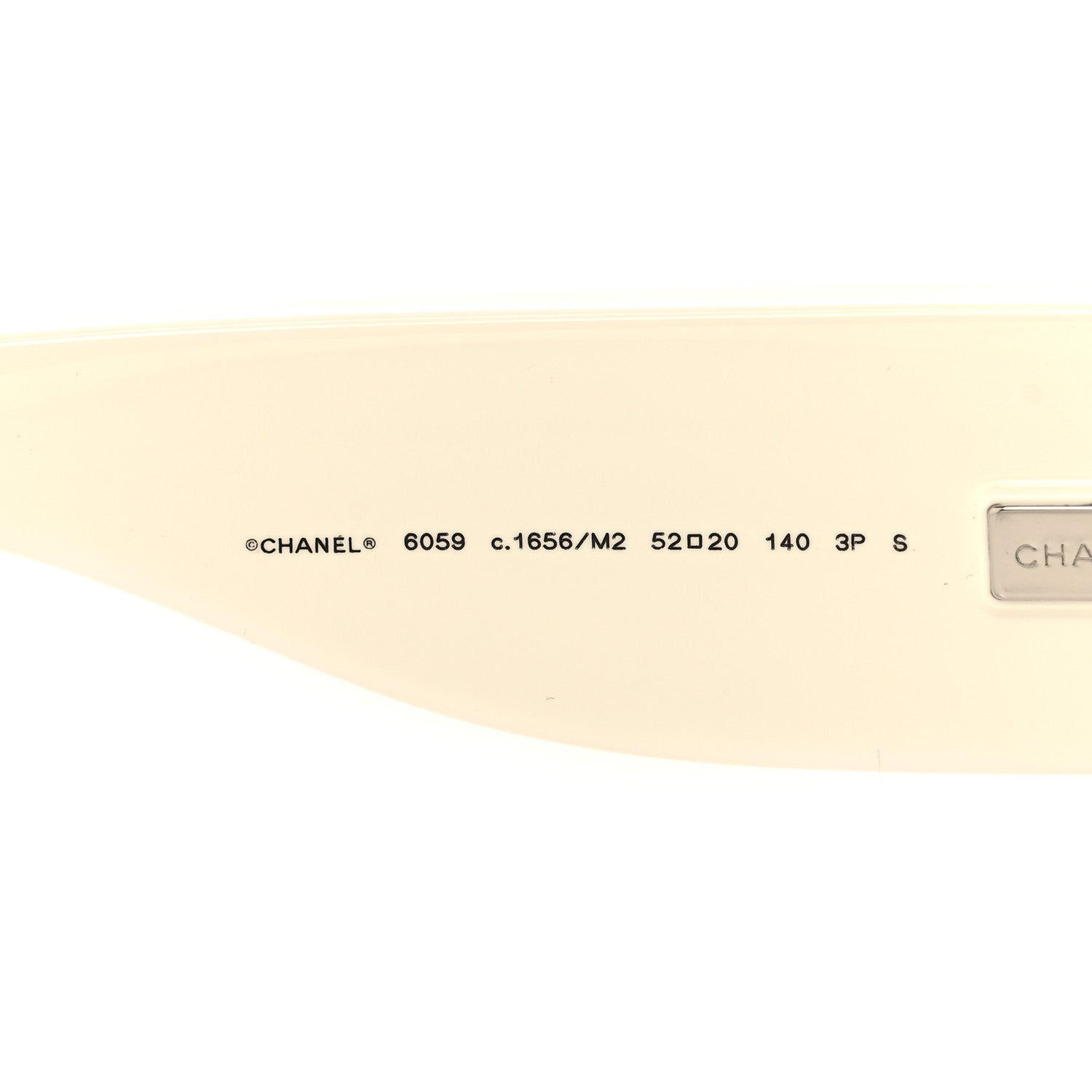 Chanel Acetate Square Sunglasses 6059 Black White 5 of 7