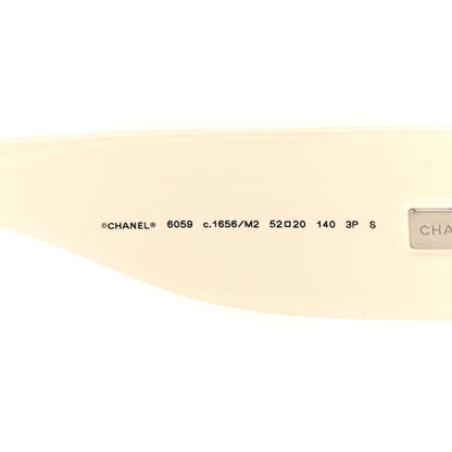 Chanel Acetate Square Sunglasses 6059 Black White 5 of 7