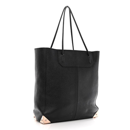 Alexander Wang Pebbled Calfskin Large Prisma Skeletal Tote Black Rose Gold Hardware 4 of 15