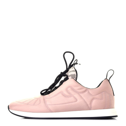 Fendi Nylon FFreedom Sneakers 38 White Rosa 1 of 9