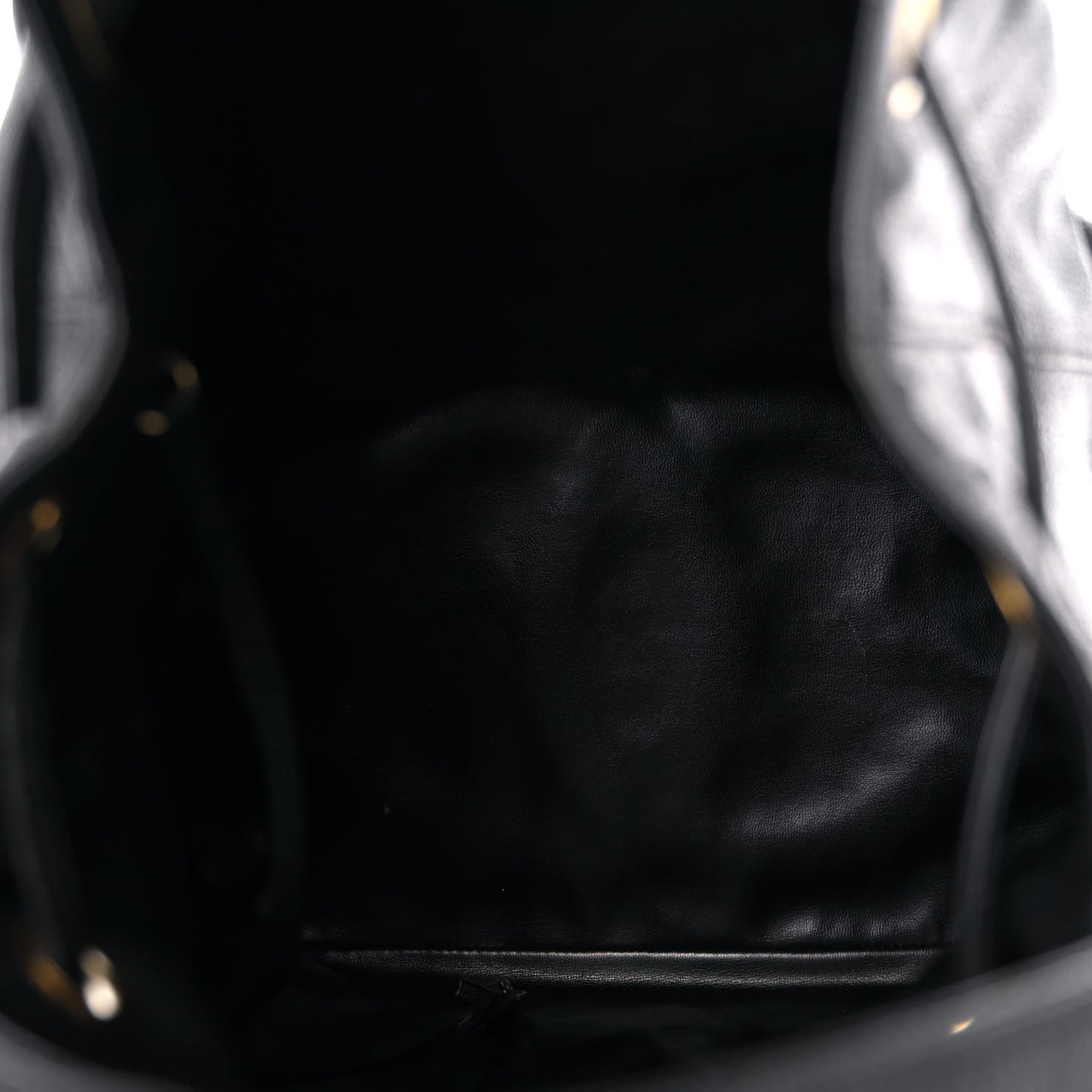 Caviar Quilted Drawstring Backpack Black