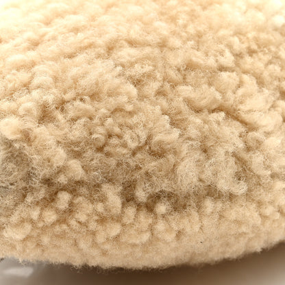 Fendi Sheepskin Baguette Bread Pouch Beige Panna 9 of 10