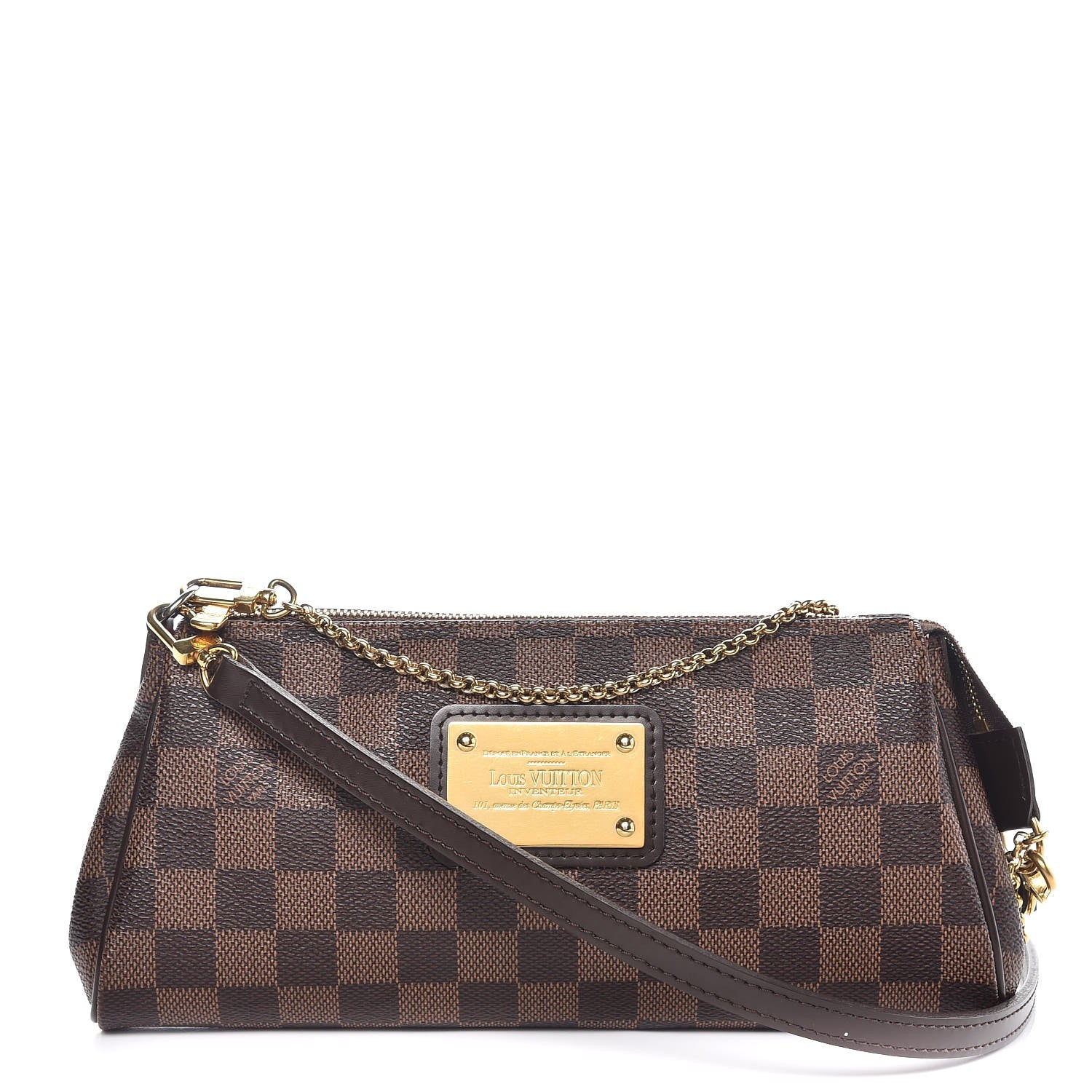 Louis Vuitton Damier Ebene Eva Clutch 1 of 8