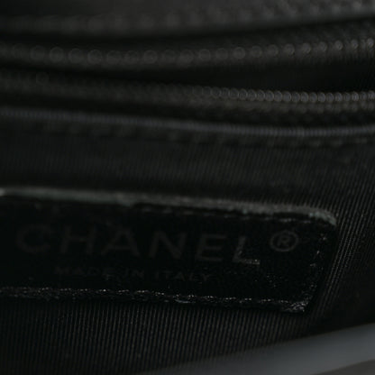 Chanel Patent Calfskin Quilted New Medium Plexiglass Boy Flap Black 6 of 13