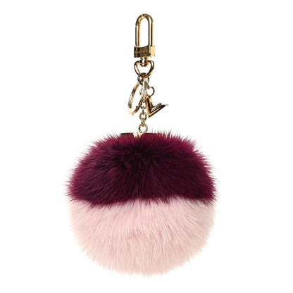 Louis Vuitton Mink Fur Bubble Duo Bag Charm Violet Pink 1 of 3